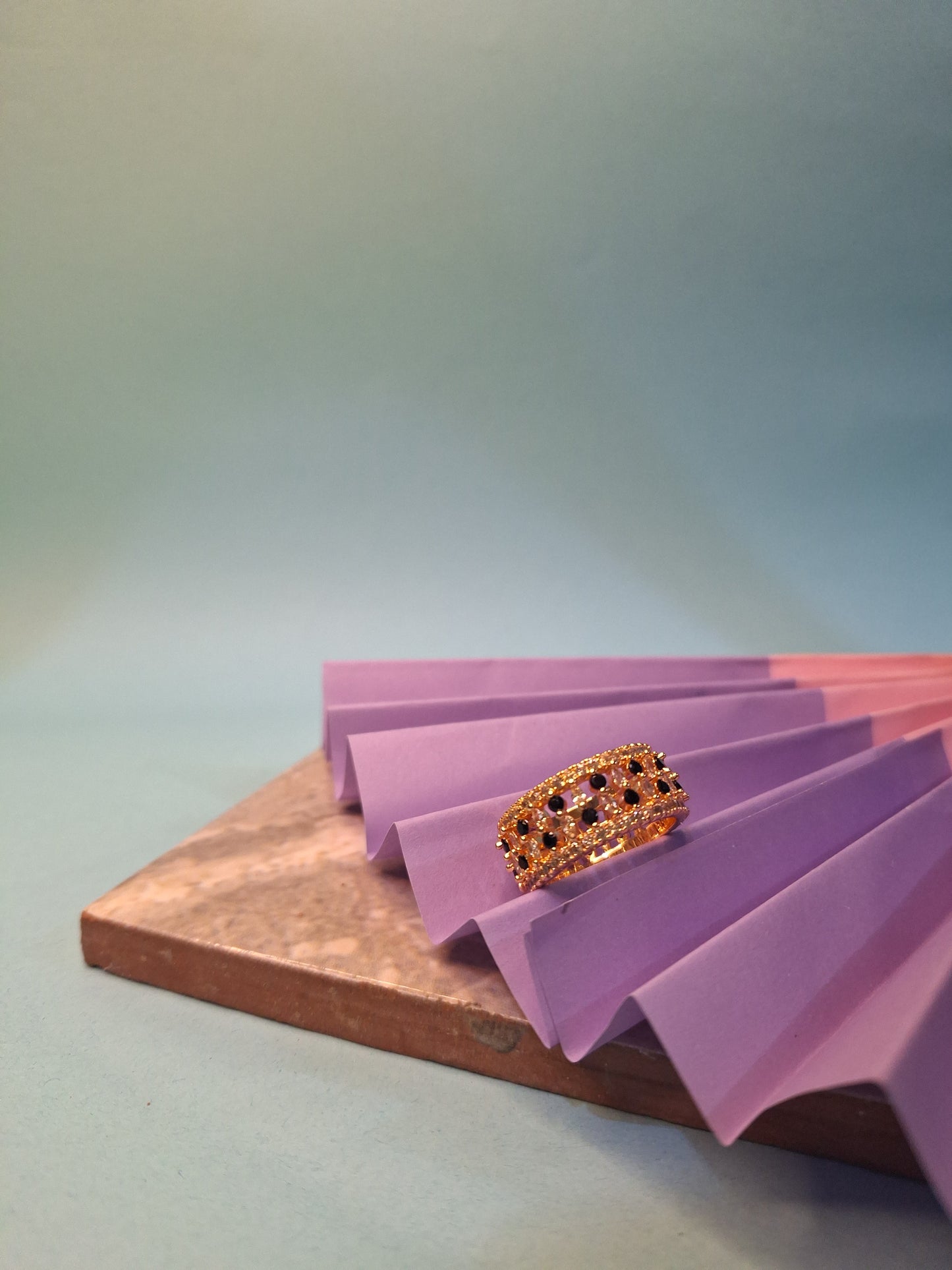 Zarveen Black Stud Ring