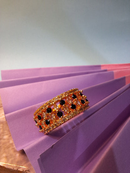 Zarveen Black Stud Ring