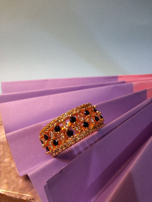 Zarveen Black Stud Ring