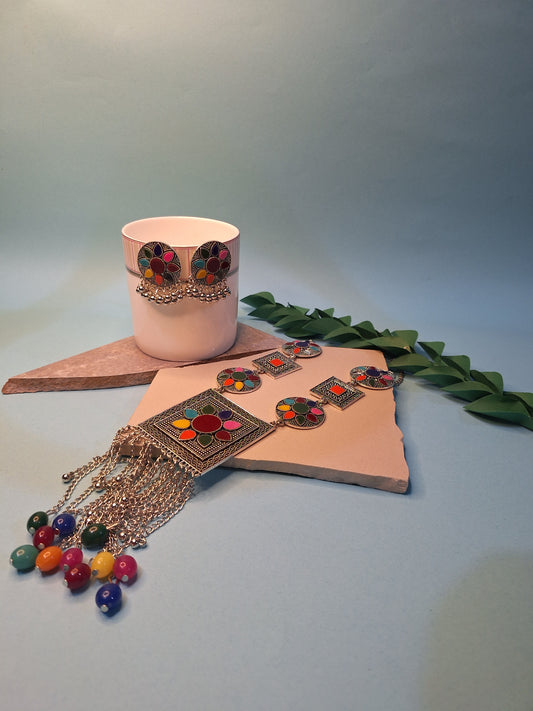 Rang-e-Noor Multicolor Necklace Set