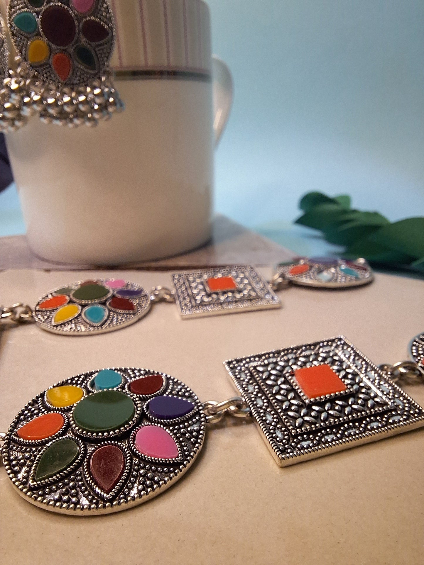 Rang-e-Noor Multicolor Necklace Set